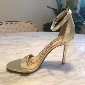 Sam Edelman Amee Pump Sandal in Metallic Gold 8.5
